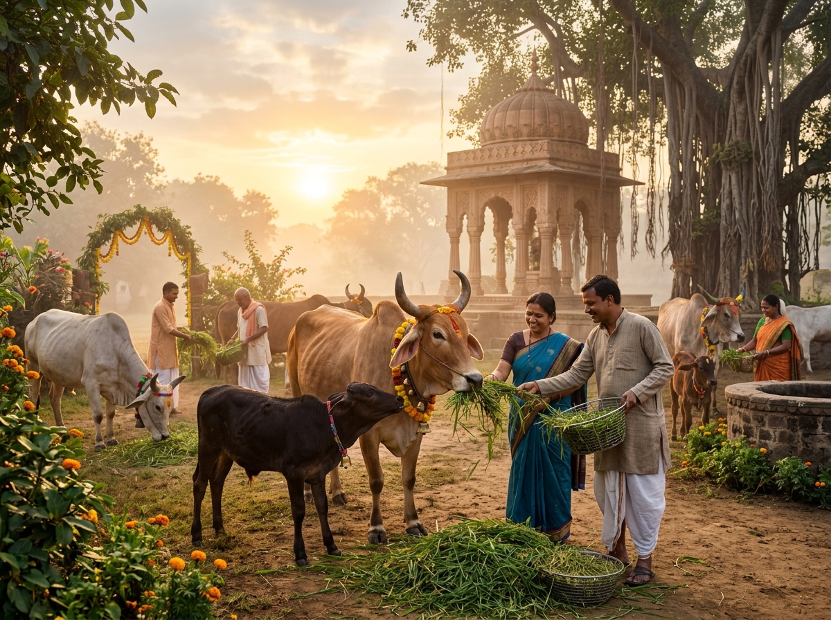 Morning at the gaushala