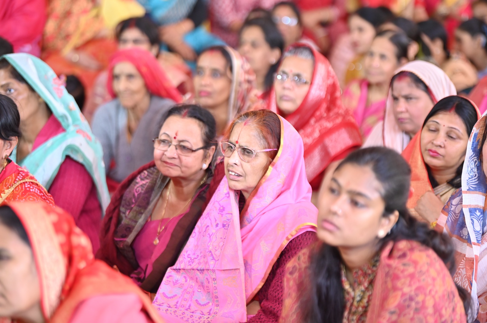 Devotees in Attentive Prayer