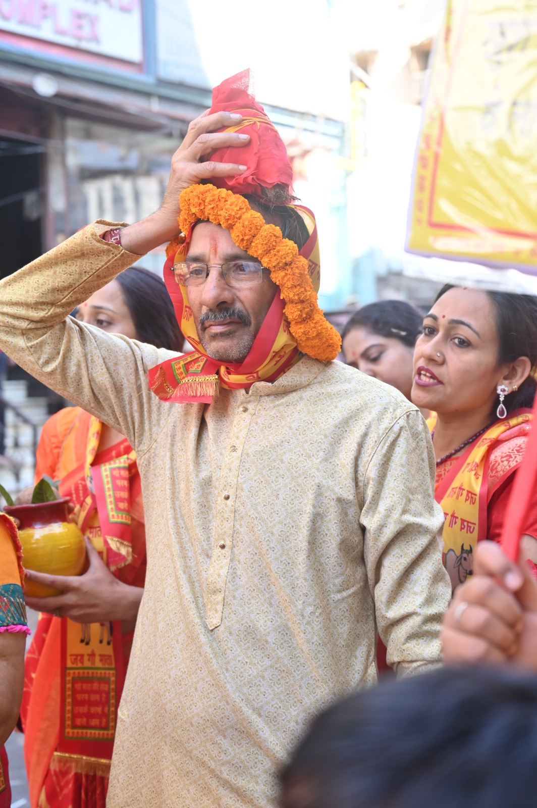 Devotee in Festive Procession