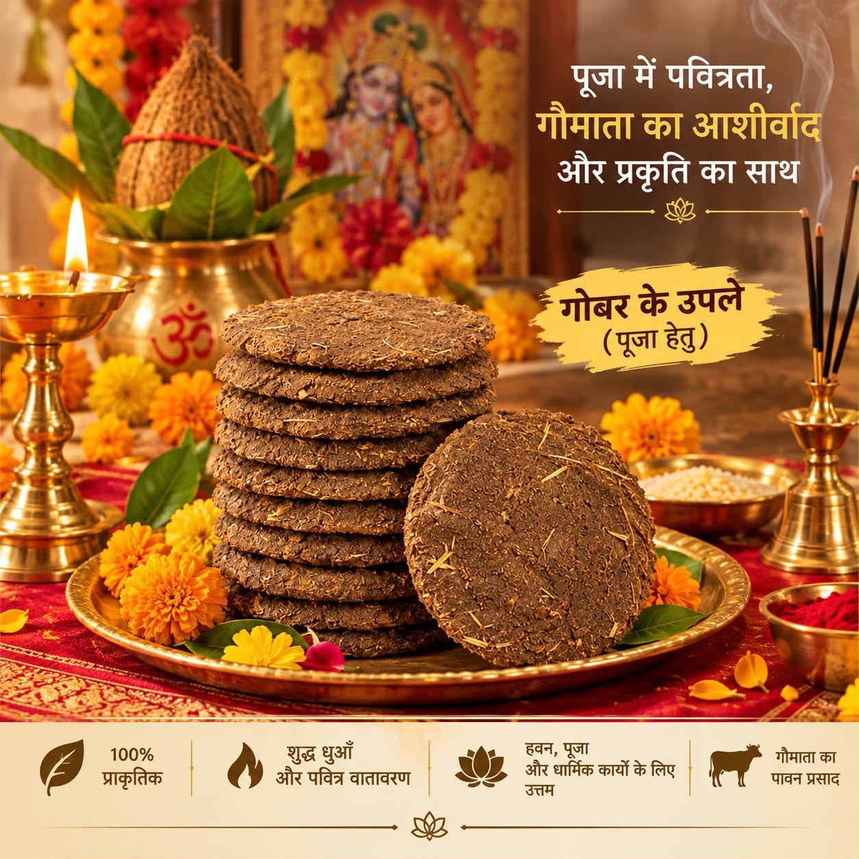 Cow Dung Cakes (Gobar Uple)